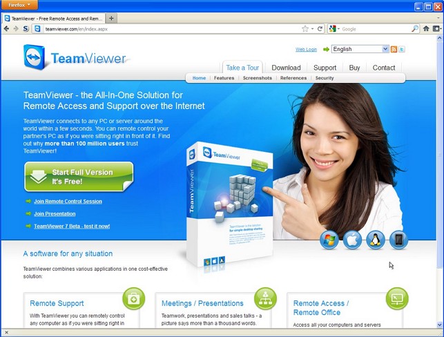 Teamviewer homepage