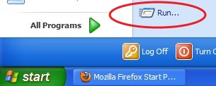 start menu run